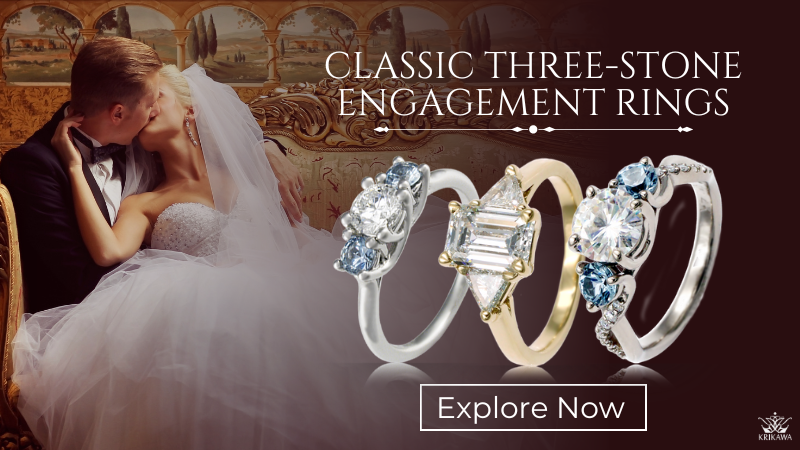 Classic Three-Stone Engagement Ring Collection