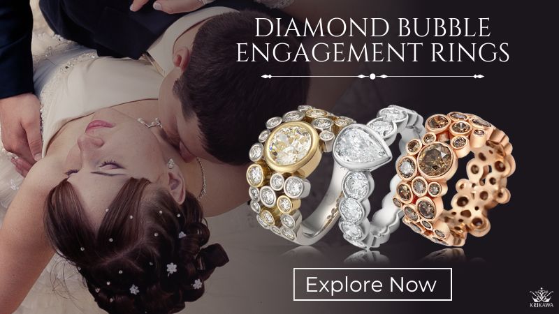 Diamond Bubble Engagement Rings
