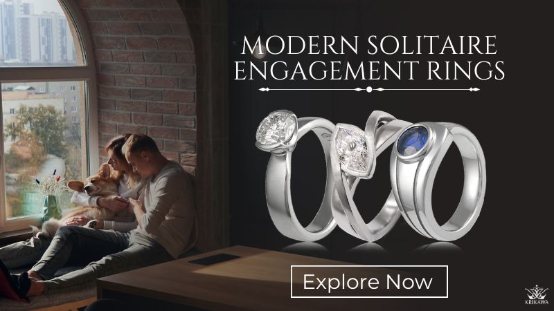Modern Solitaire Engagement Rings