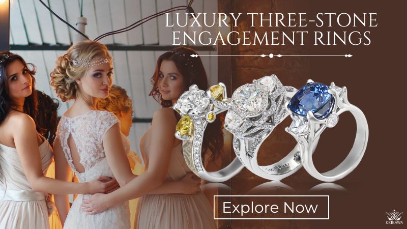 Luxury Three-Stone Engagement Rings