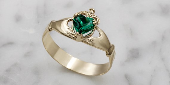 Lab Created Emerald Center Stone