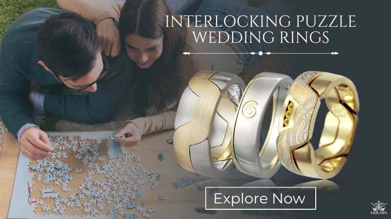 Interlocking Puzzle Wedding Rings