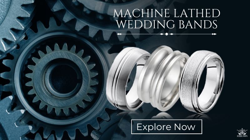 Men's Machine Lathed Wedding Rings