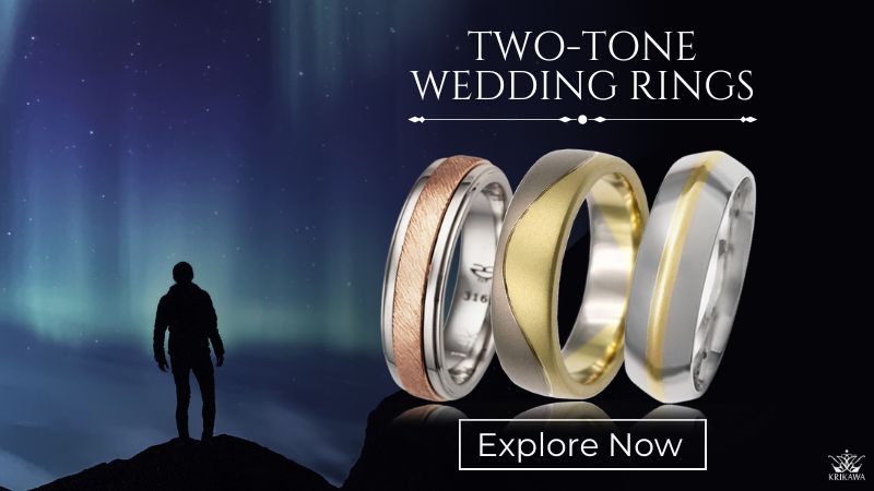 Two Tone Wedding Rings