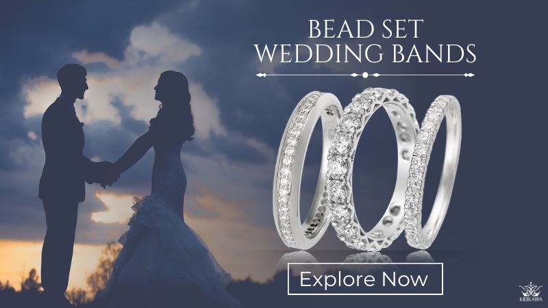 Bead Set Wedding Bands