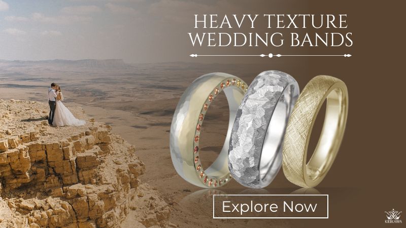 Heavy Texture Wedding Bands