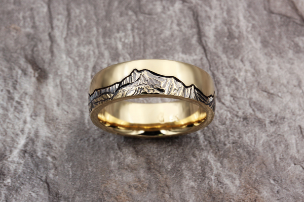 Sawtooth Mountain Wedding Band