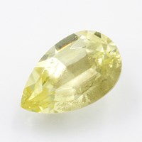 Pear Cut Light Yellow Sapphire