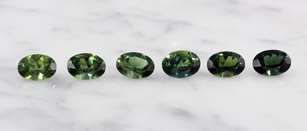 Australia Oval Green Sapphires