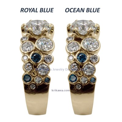 bubble color comparison 14k yellow royal vs ocean blue