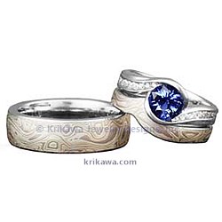 CWVE MBCO winter mokume plat lining dark blue sapphire