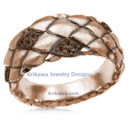 DDSB 14kRose with Champagne Diamonds Darkened