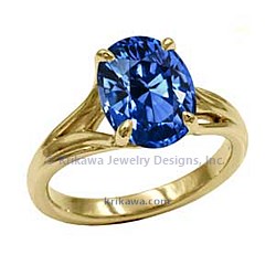 DTBE 18k gold oval sapph