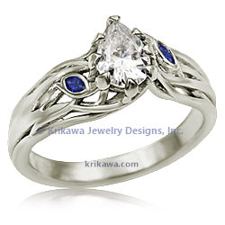 ETBL 18k White with Sapphire Sides