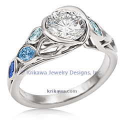 ETDL PLAT with gradient blue stones