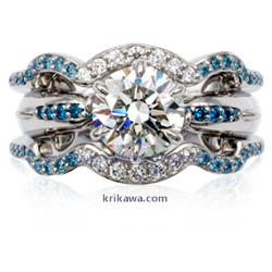FYTE+DKER Ocean Blue and White Diamonds