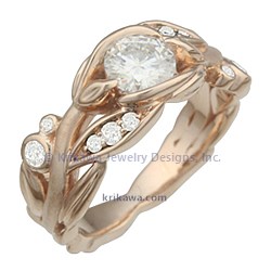 GTER garden trellis 14k rose gold no channel white accents