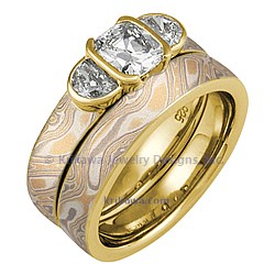 M3SS-CM summer mokume 18k yellow gold
