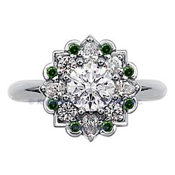 MANE platinum emerald ce diamonds