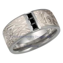 MBVC White Mokume Black Diamonds