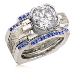 MEFW winter 14k white 18k white pd blue sapphires