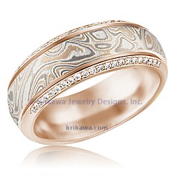 Champagne Mokume Spinning Ring