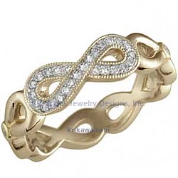 PIWB pave infinity 14k yellow gold