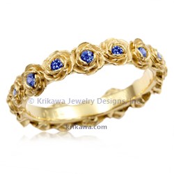 RRWB 18k yg blue sapphires