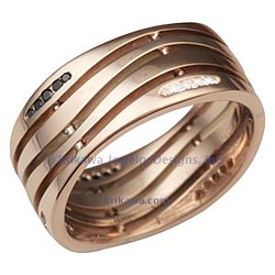 STRT strata wedding band 14k rose gold