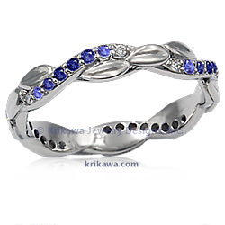 Plat TLDB with Graduated Blue Sapphires