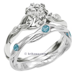 TLER with EBLF with Round Sky Blue Diamonds