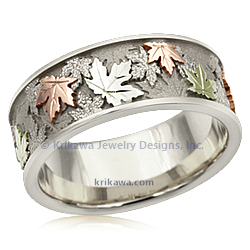 TRIM 18K White Liner 14R + 10G Leaves