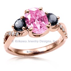 TSTE pink oval grey spinel