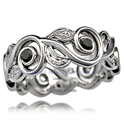 VLWB with large black diamonds and no small stones