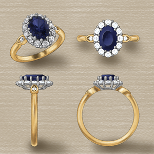 unique engagement ring rendering