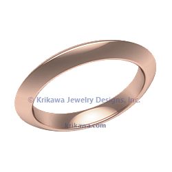 Knife Edge Band Rose Gold