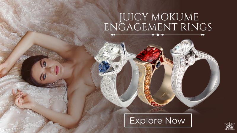 Juicy Mokume Engagement Rings