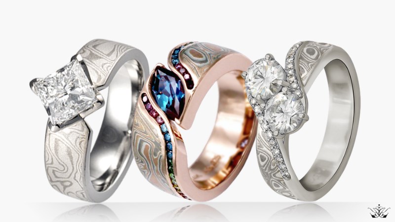 Mokume Engagement Ring Collection