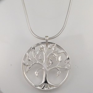 silver tree pendant