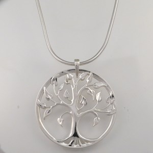 silver tree pendant