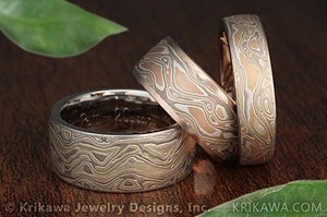 Mokume Wedding Bands