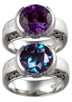 alexandrite Lab Created Alexanadrite for an Engagement Ring