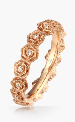 Nature Rings Matched Wedding Bands By Krikawa Fl And Flower Wedding Rings