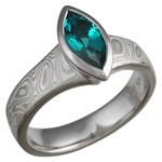 lab created emerald engagement ring