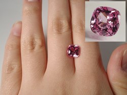 light pink sapphire lab created