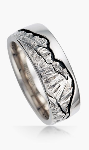 Nature Rings Matched Wedding Bands By Krikawa Mountain Wedding Band