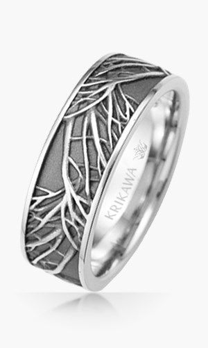 Indeholde Borgmester nominelt Nature Rings | Matched Nature Wedding Bands by Krikawa