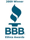 Better Business Bureau 2009 Ethics Award Winner