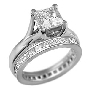 princess cut diamond band