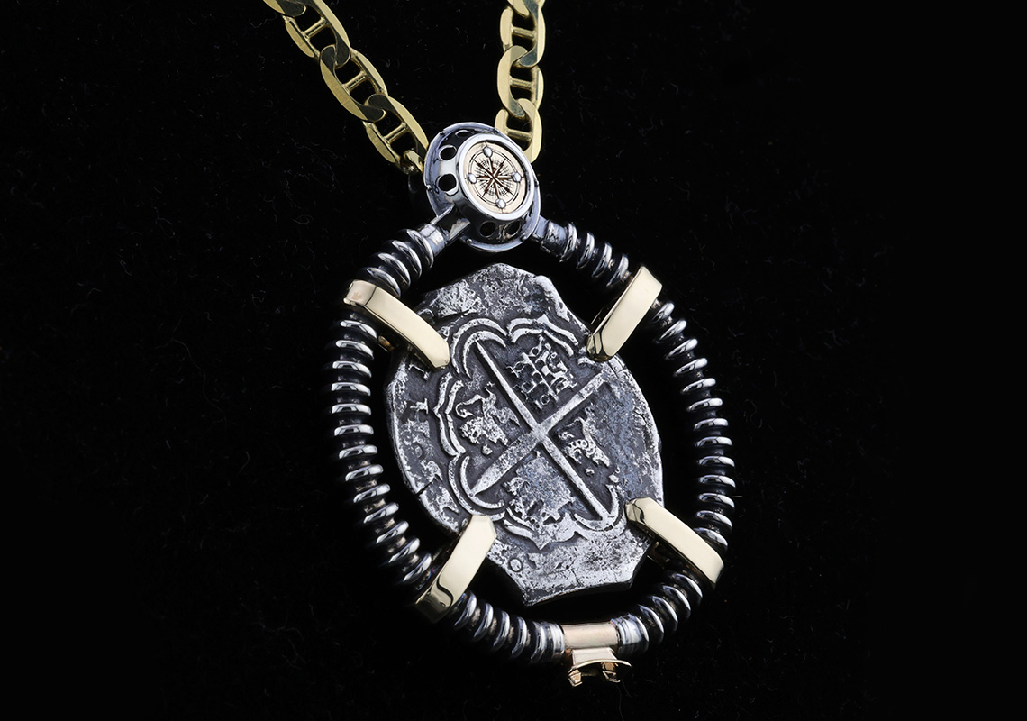 Custom Scuba Pendant with Sterling Silver and Yellow Gold